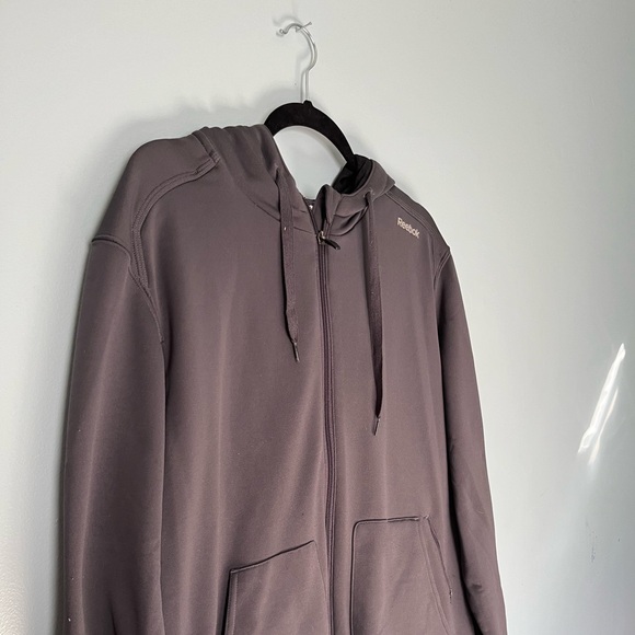 Reebok Zip-Up Sweater Hoodie Men’s XL Grey/Gray - Picture 2 of 4
